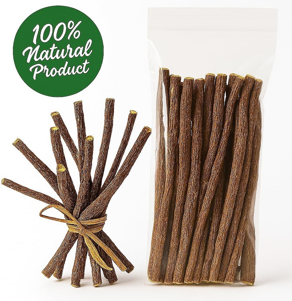 Eco-friendly packaging for licorice root chewing sticks