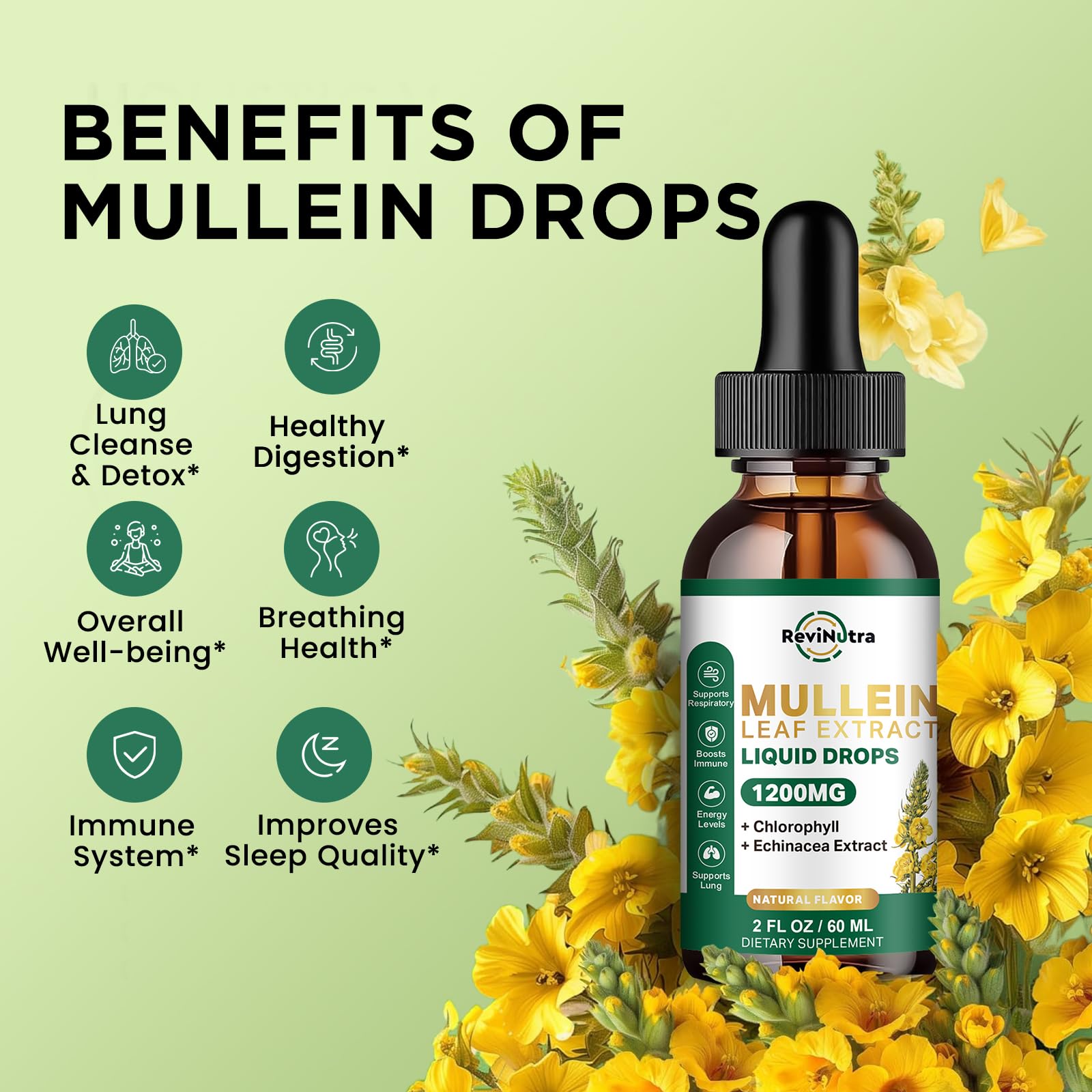 Ingredients: mullein leaf extract and chlorophyll