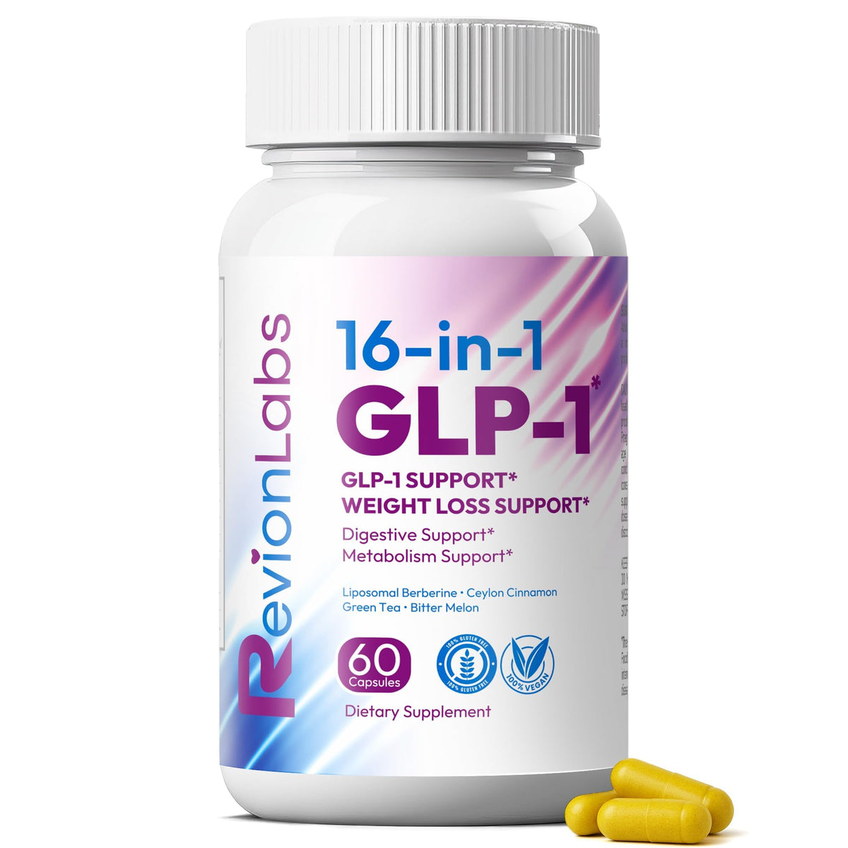 RevionLabs GLP-1 60-capsule bottle front view