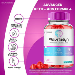 All Natural Advanced Formula Revitalyn gummies displayed