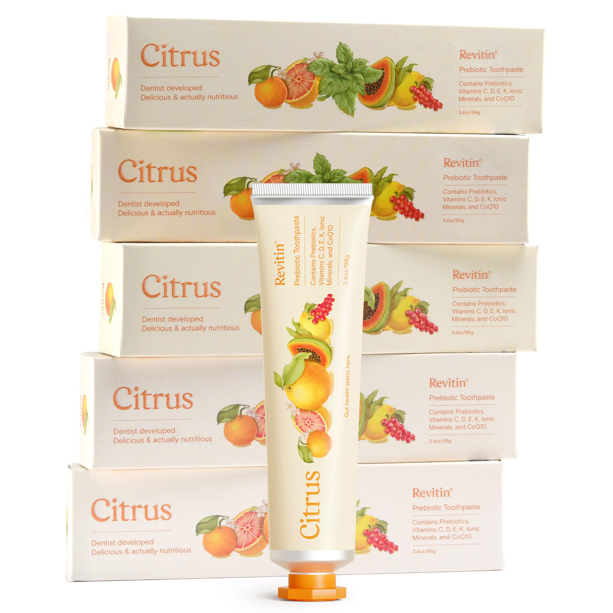 Revitin fluoride-free citrus toothpaste 5-pack image