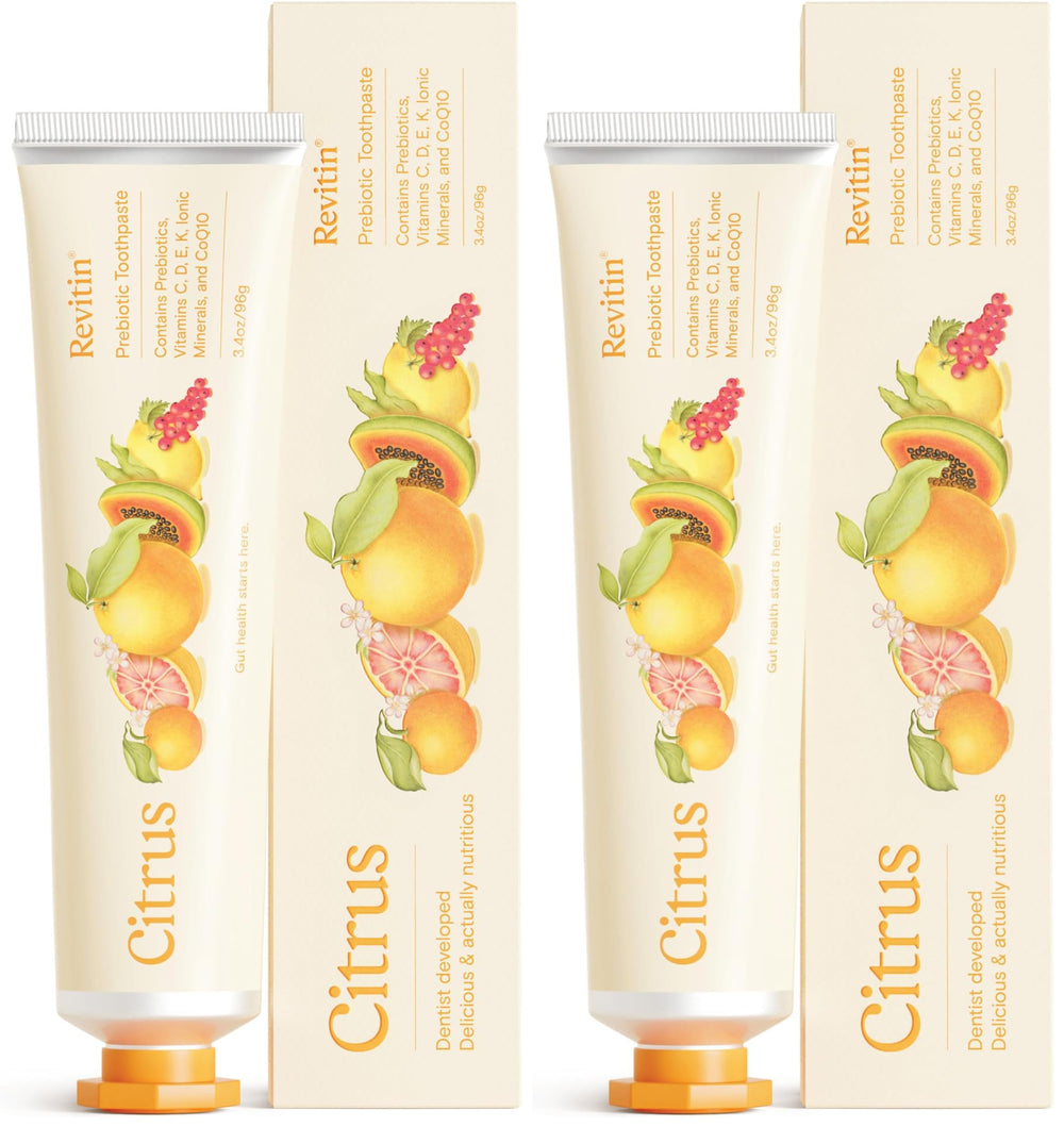 Revitin Toothpaste Pack (2 tubes) – fluoride-free prebiotic citrus