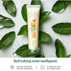 Close-up of Revitin Mint Prebiotic Toothpaste texture