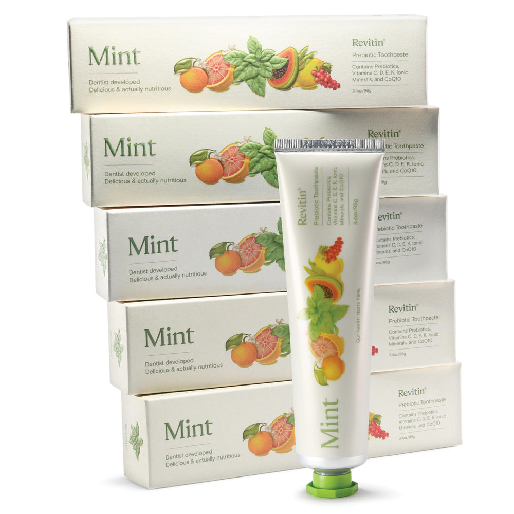 Revitin Mint Prebiotic Toothpaste front packaging
