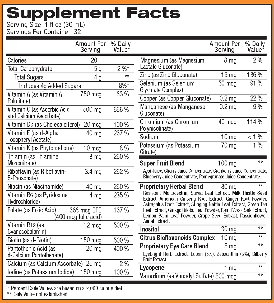 ReViva Liquid Multivitamin Twin Pack bottle 2 - 32 oz, Tropical Burst flavor