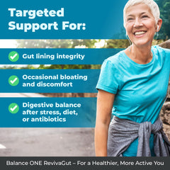 Illustration of gut lining support benefits from RevivaGut