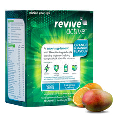 Pack shot showing Revive Active 30-day sachets