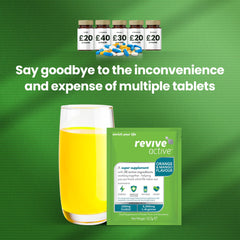 Graphic detailing the 26 ingredients in Revive Active
