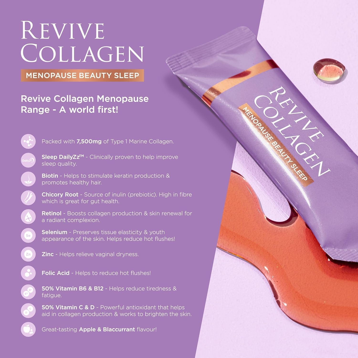 Revive Collagen Menopause bottle side view
