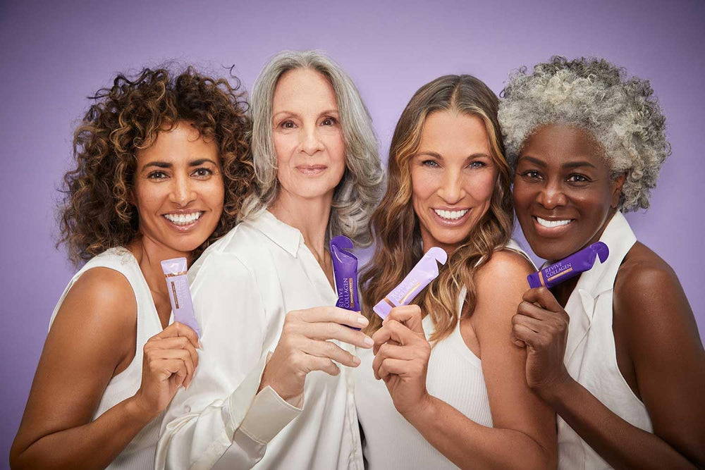 Person sleeping peacefully with Revive Collagen Menopause nearby