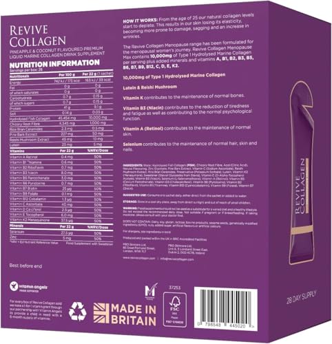 Close-up of product label showing high-strength marine collagen