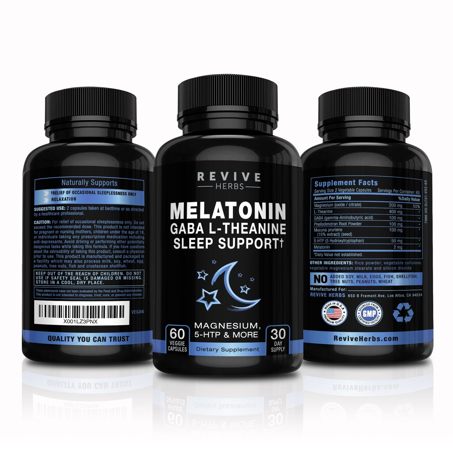 Back label with per-pack information