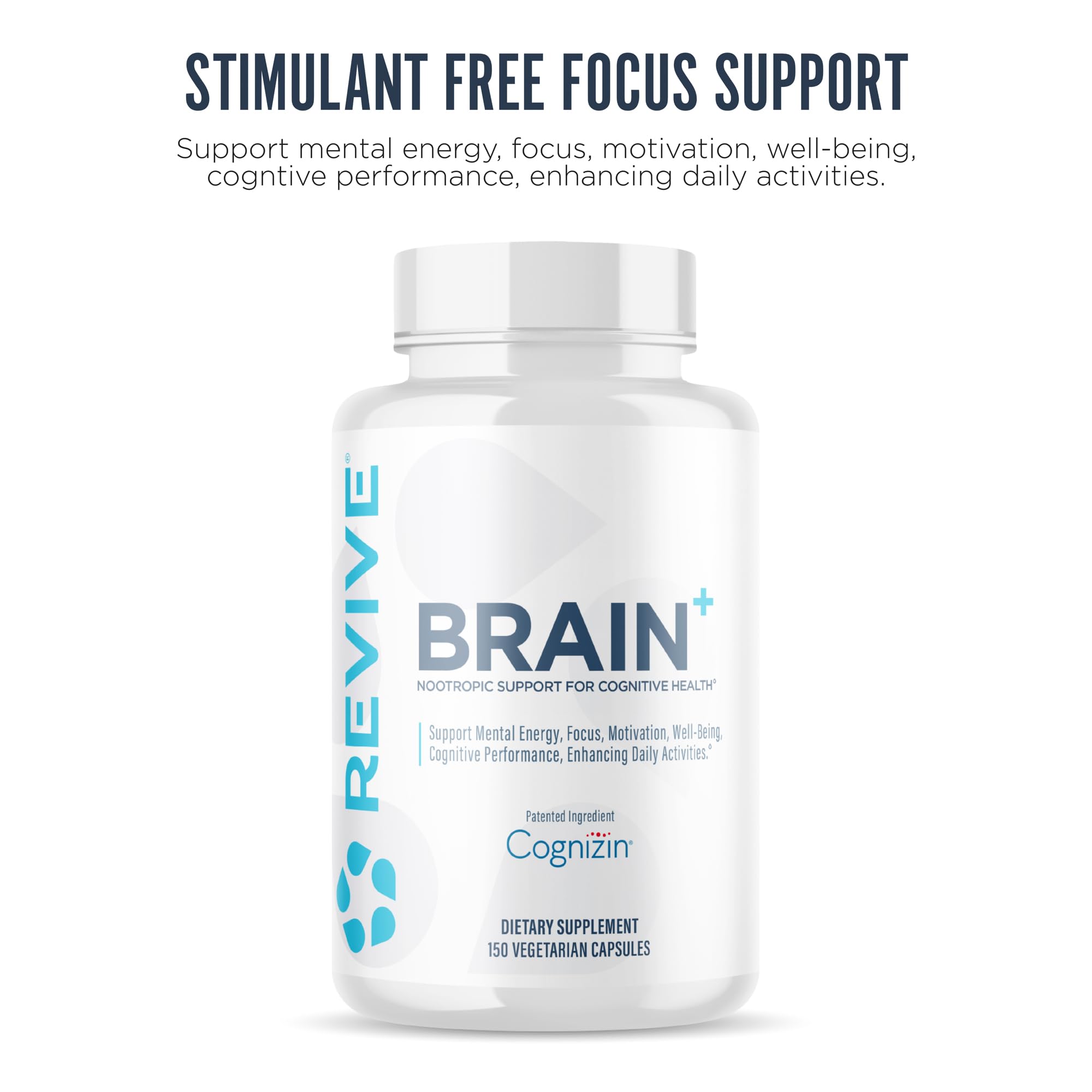 Close-up of Brain Plus ingredients including Alpha GPC