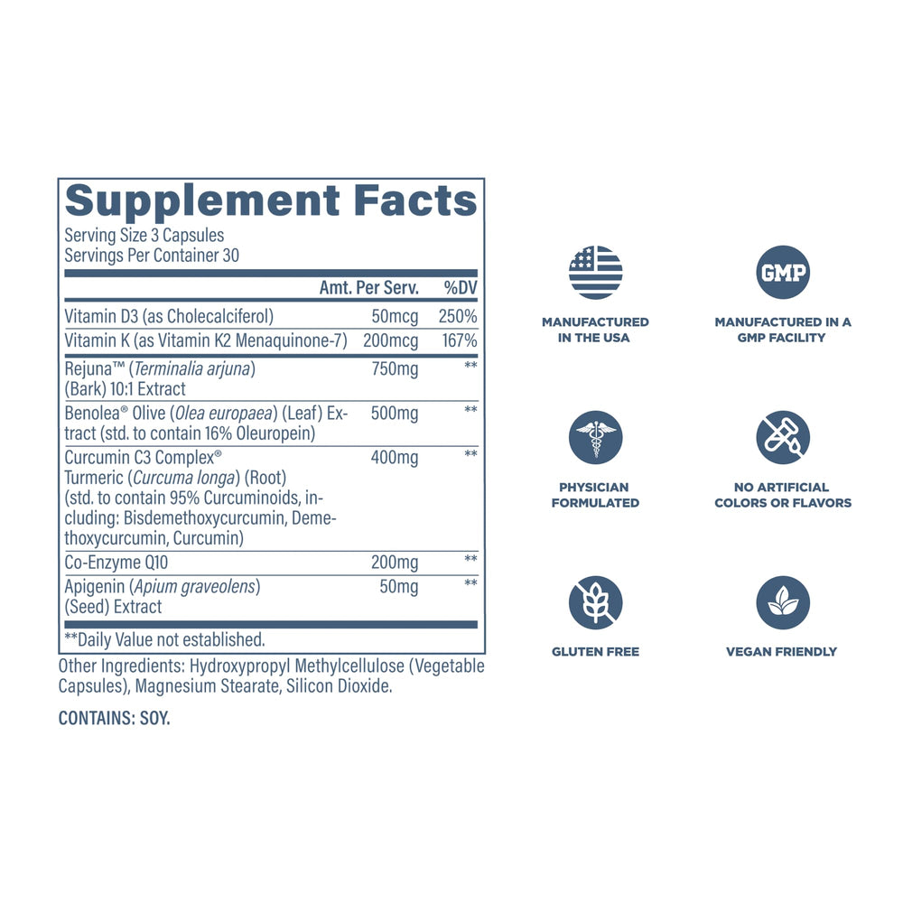 Vegan-friendly and gluten-free packaging for Revive MD CoQ10