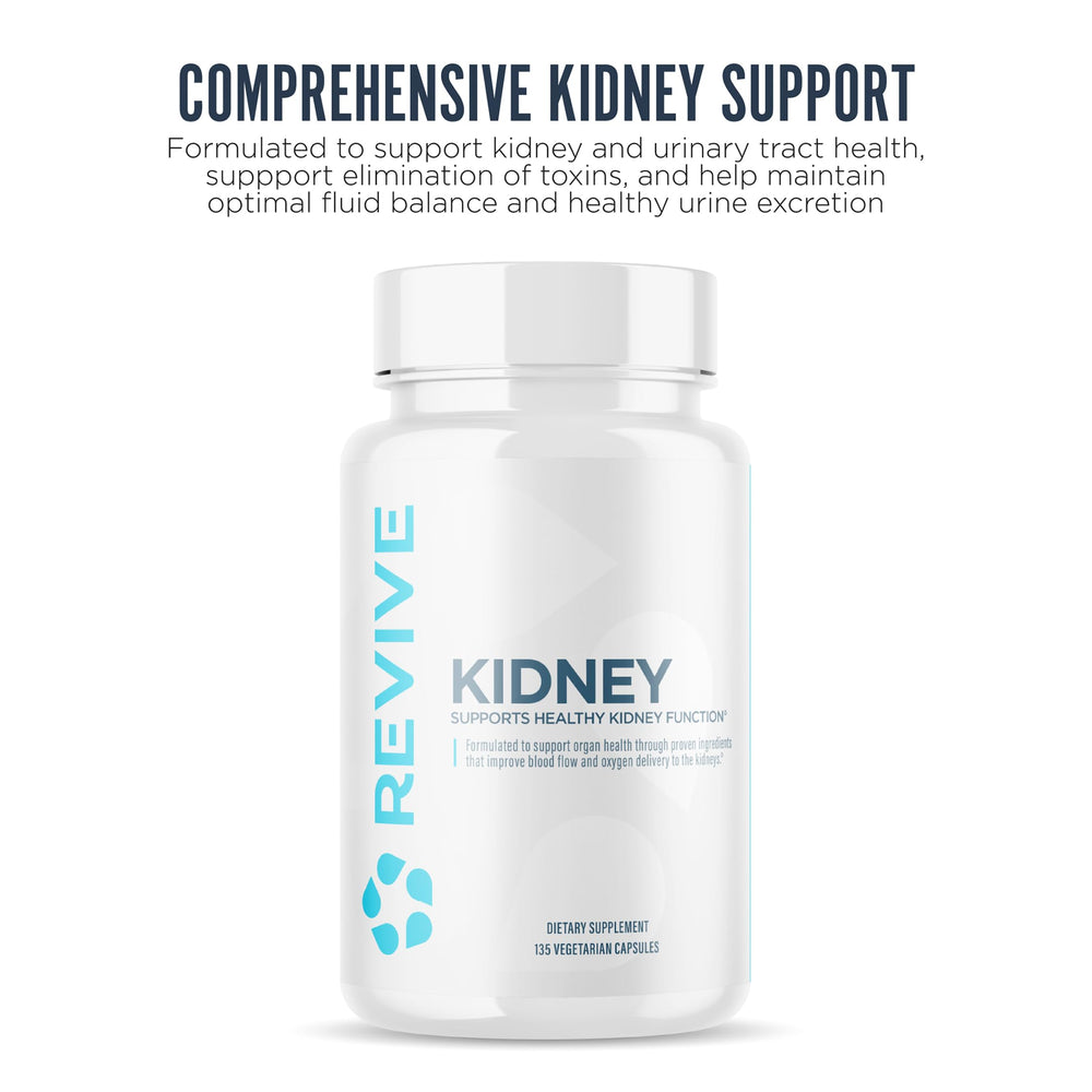 Close-up of Revive MD Kidney Support capsules