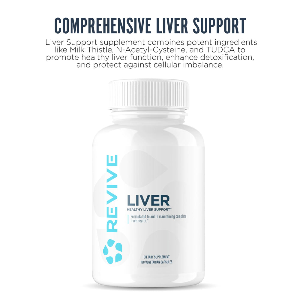 Close-up of Revive MD Liver Cleanse capsules