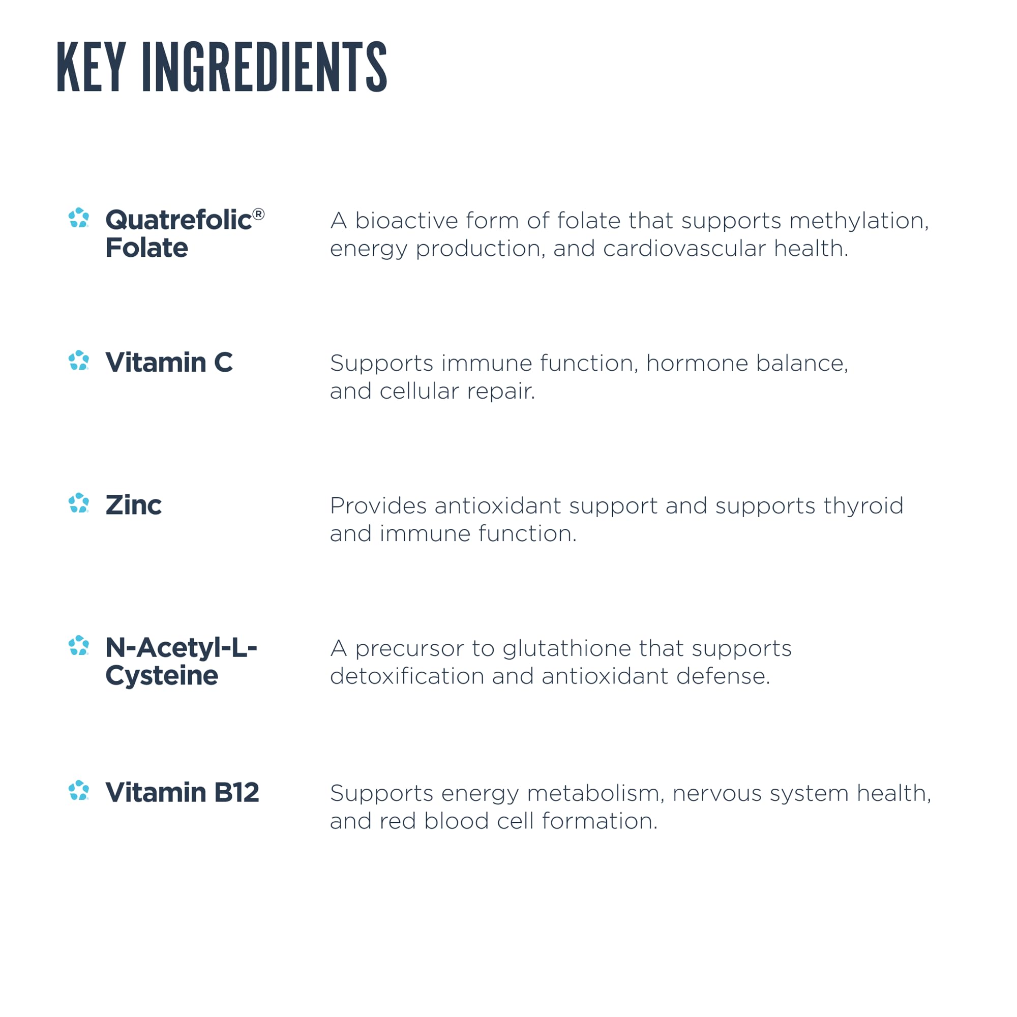Label highlights essential vitamins including C, B12, and Zinc