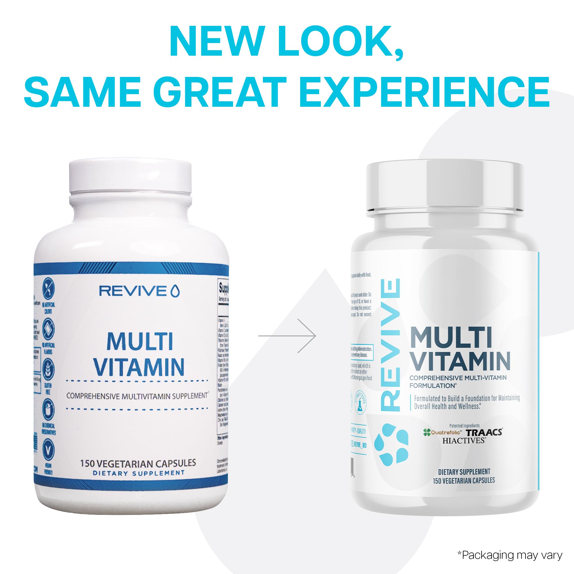 Serving guidance showing 5 capsules with a meal