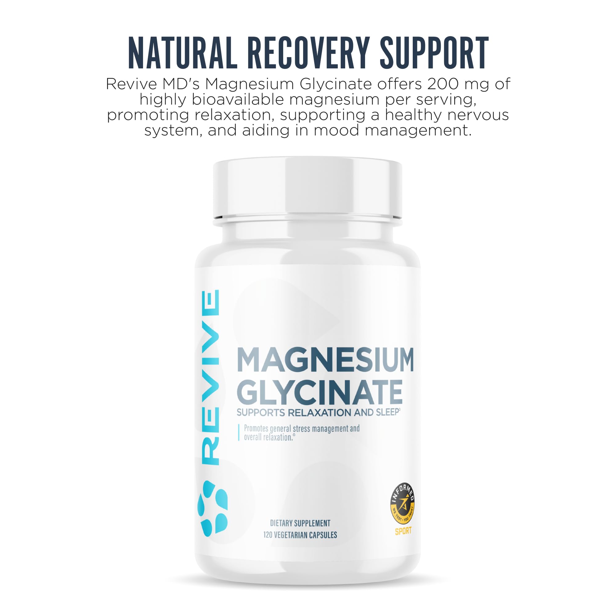 Magnesium glycinate capsules close-up