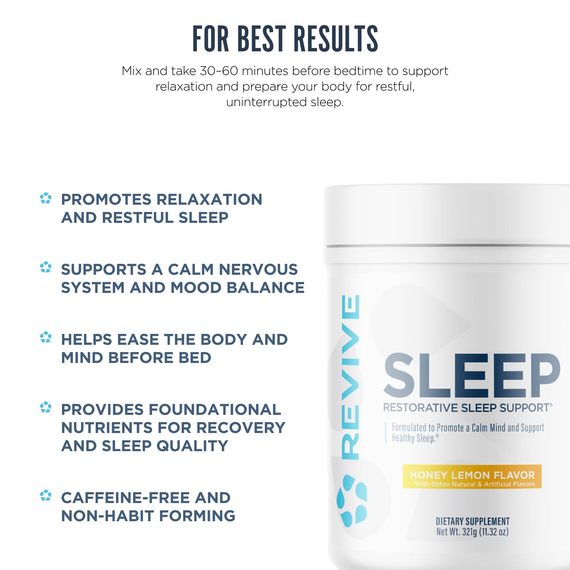 Serving suggestion: Take 1-2 servings in the evening