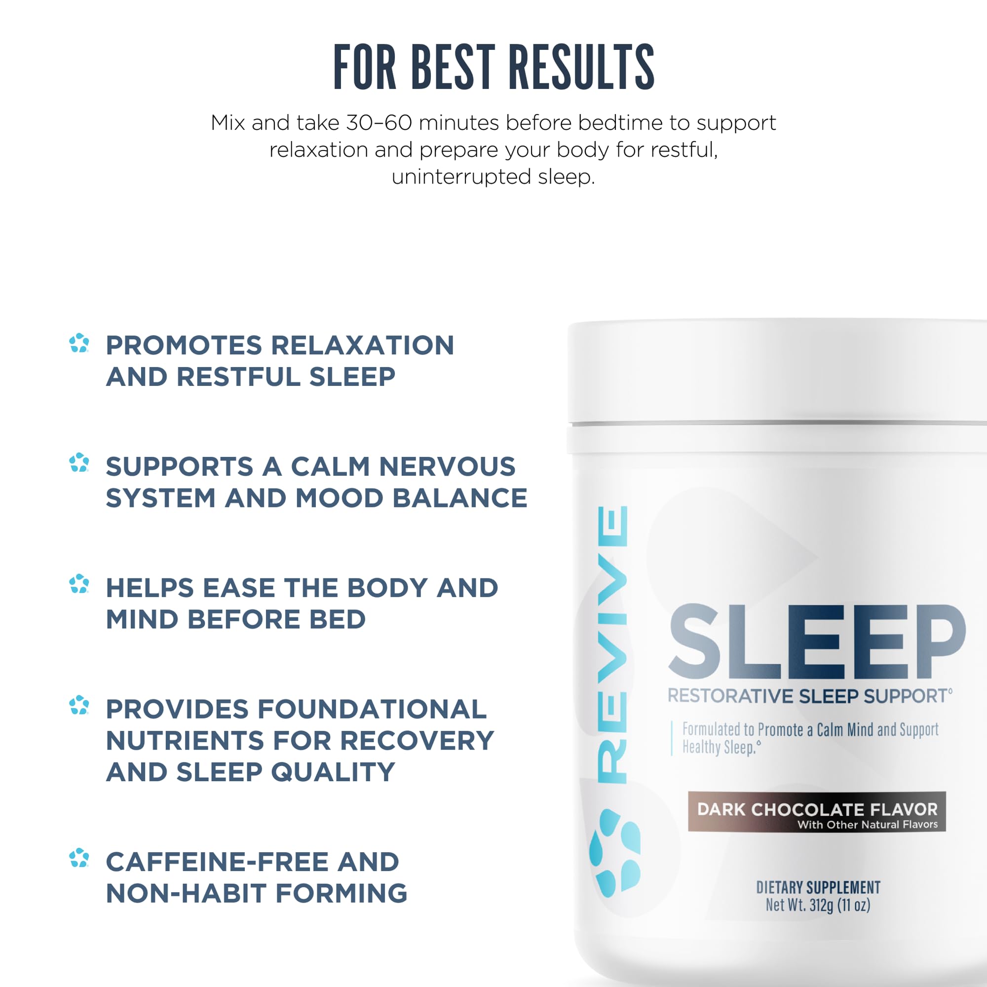 Magnesium Glycinate, Inositol and Glycine ingredients for sleep support