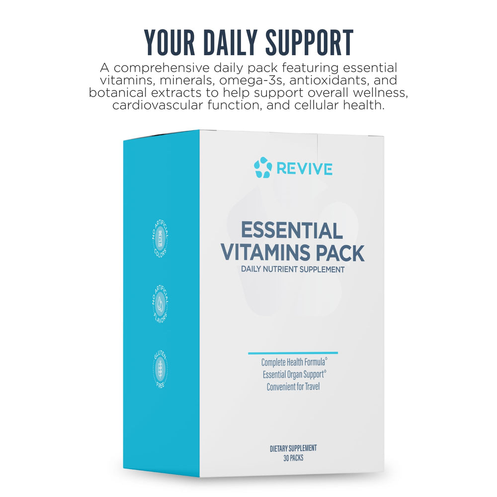 Back view of VitaPack packaging with nutrition information