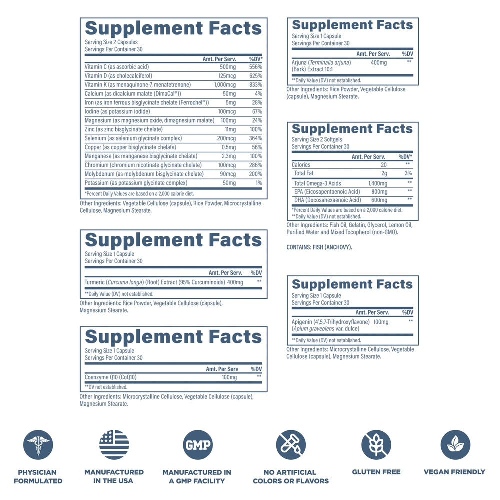 VitaPack label highlighting immune & organ support ingredients