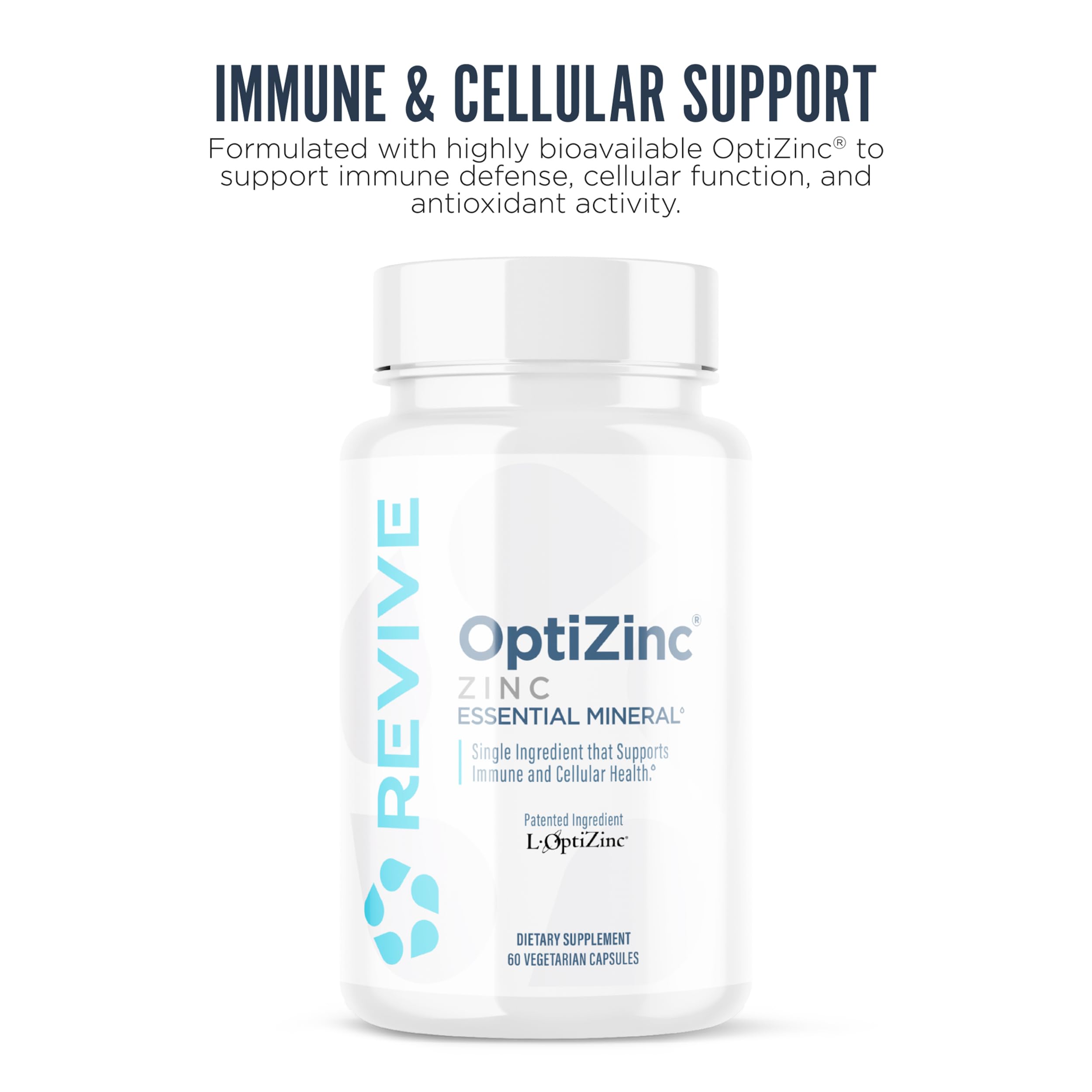 Label of Revive MD Zinc OptiZinc bottle