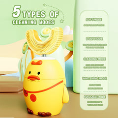 Five cleaning modes icons: Soft, Standard, Cleaning, Whitening, Massage
