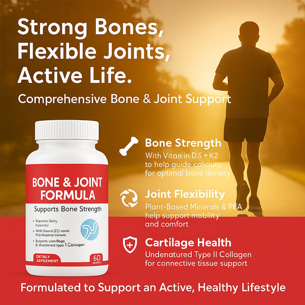 Close-up of REYUQU D3 and K2 MK-7 for calcium absorption and bone guidance.