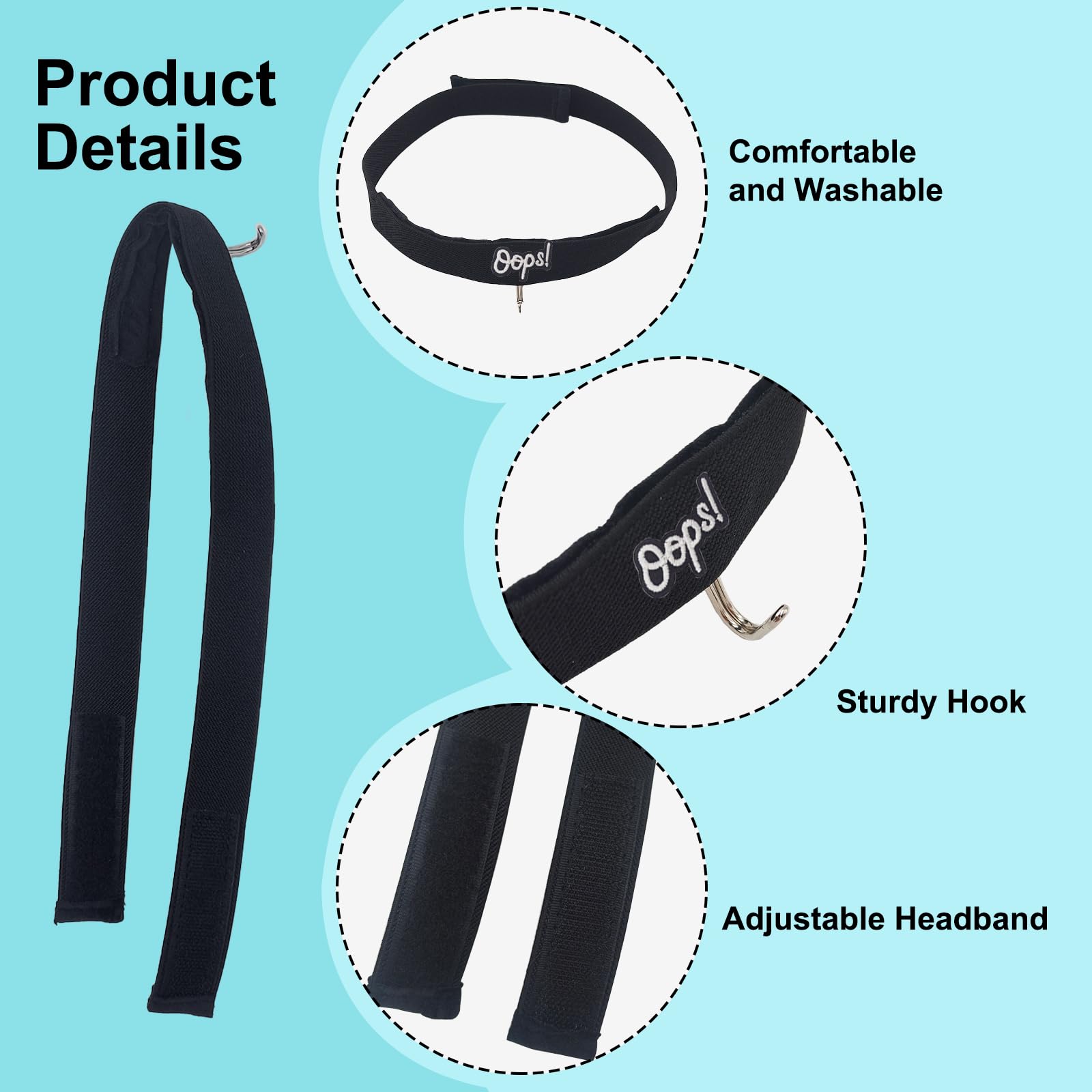 Elastic, adjustable nose-friendly strap designed for post-surgery comfort