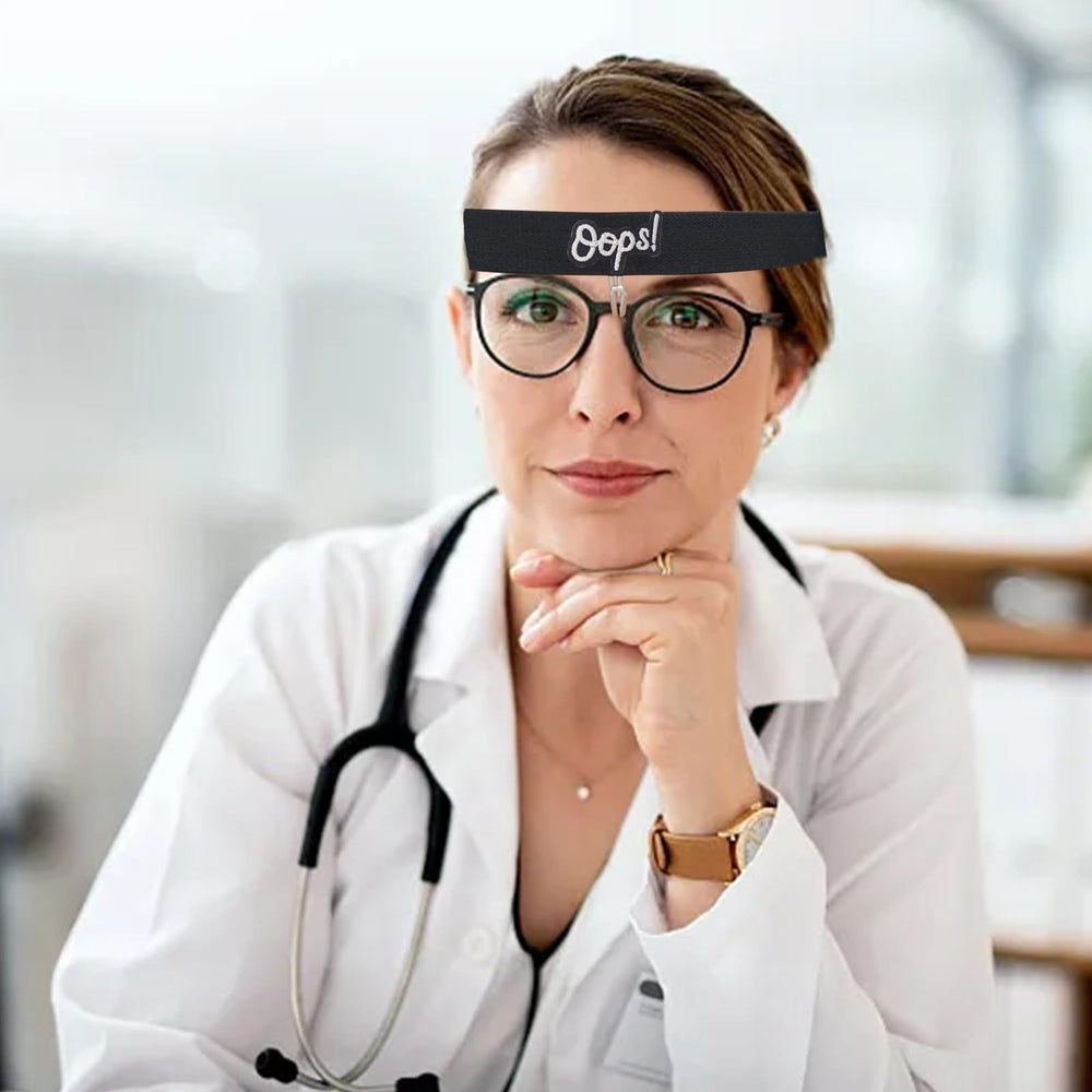 Product image demonstrating comfortable fit and secure glasses positioning