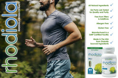 Natural energy boost icon representing Rhodiola effects