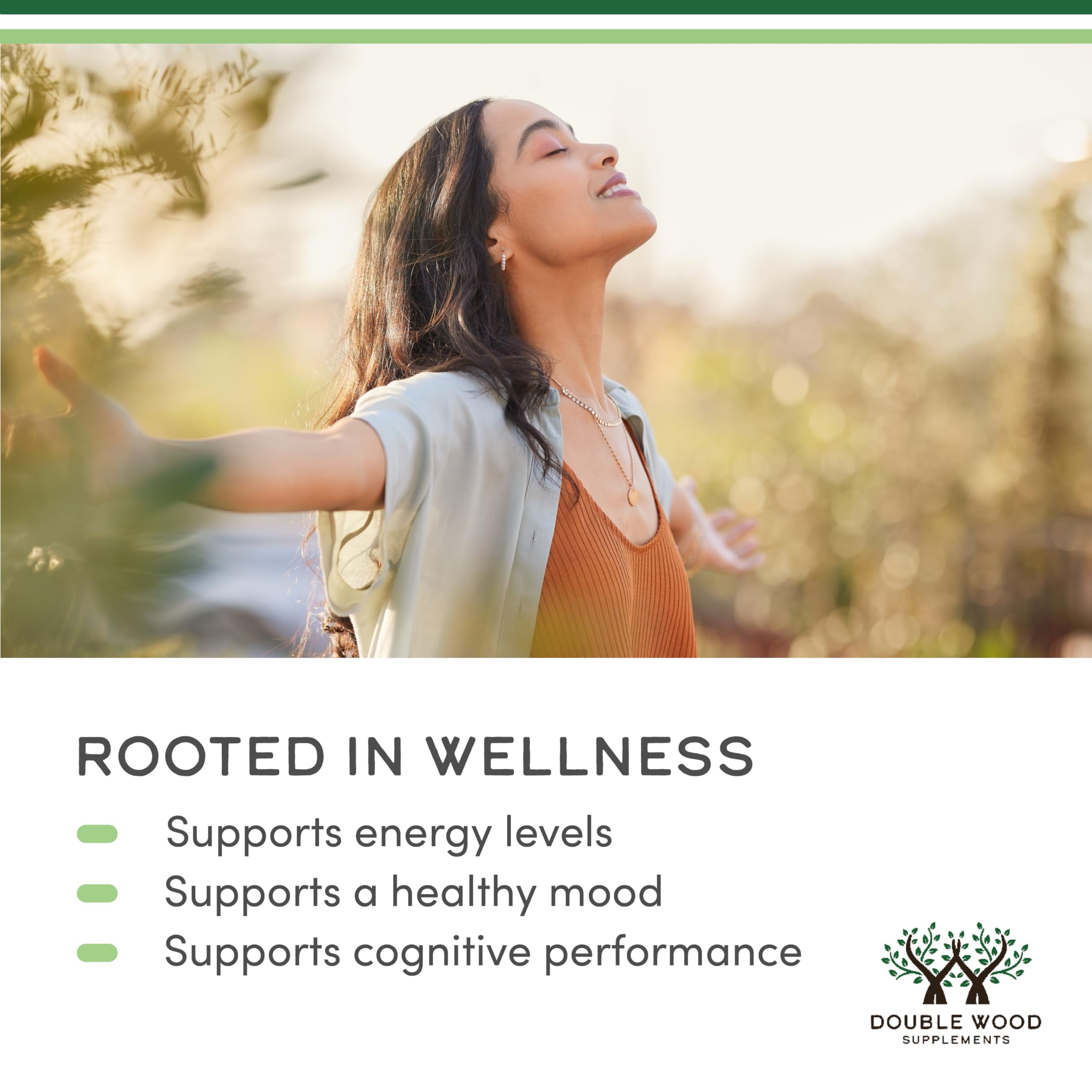 Lifestyle image showing calm focus with Rhodiola supplement