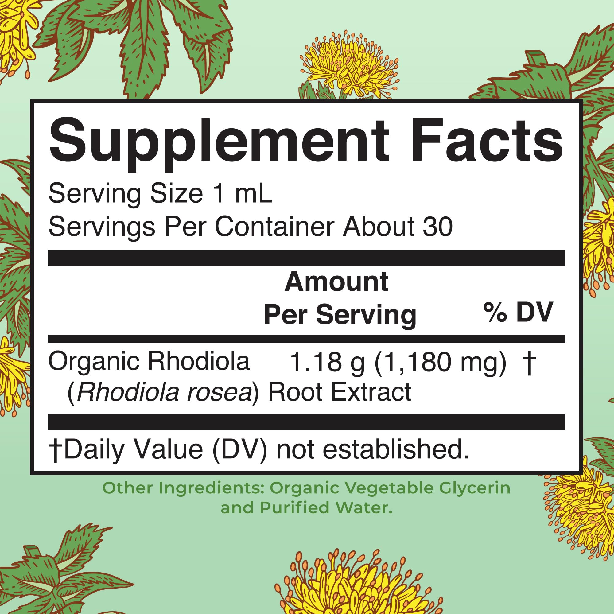Rhodiola Rosea liquid extract bottle