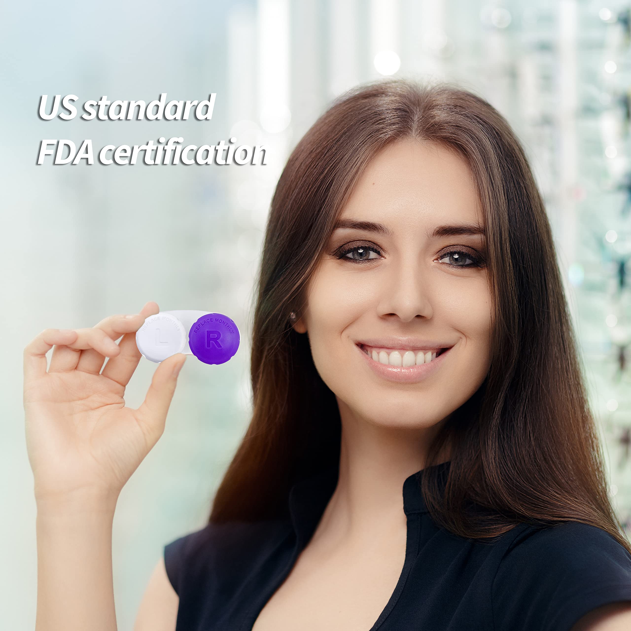 Travel-friendly RHUI contact lens case suitable for school, office, and outdoor activities