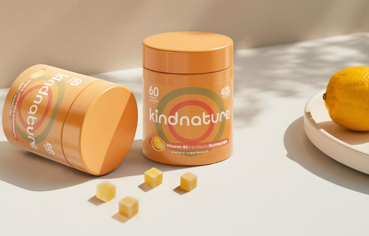 Graphic showing 400 mg Riboflavin dosage per gummy