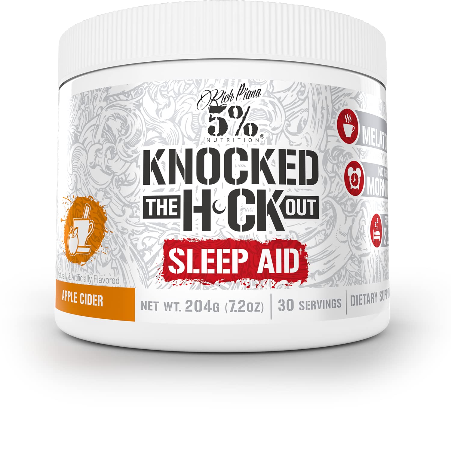 Rich Piana Knocked Out Sleep Aid Apple Cider 7.2 oz bottle