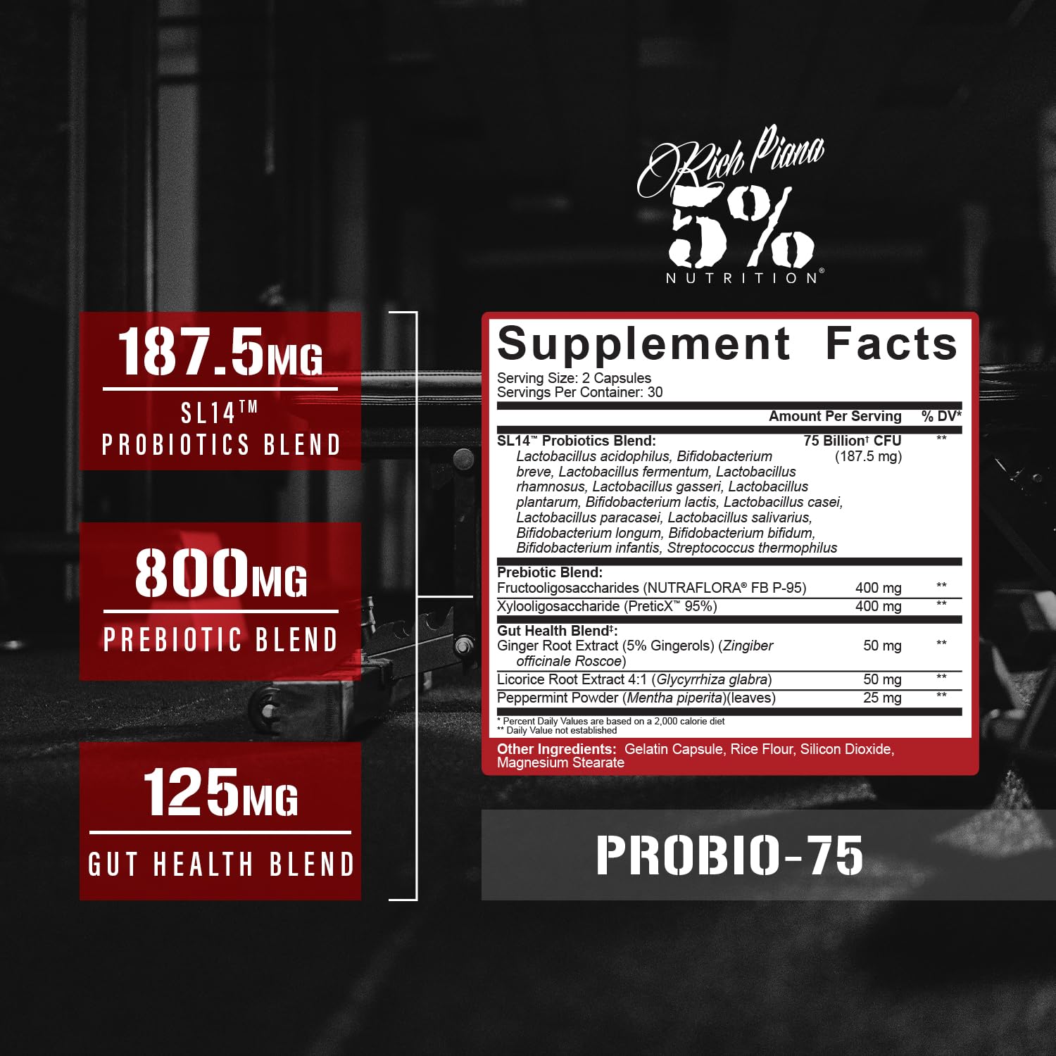 Probio-75 bottle displayed with vegan label