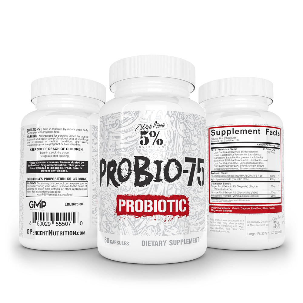 Graphic illustrating 14 strains in Probio-75