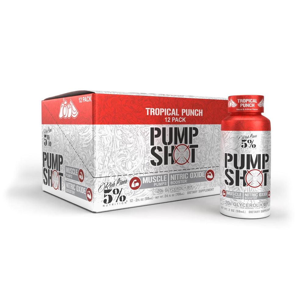 Rich Piana Pump Shot Fruit Punch 12-pack bottle front view
