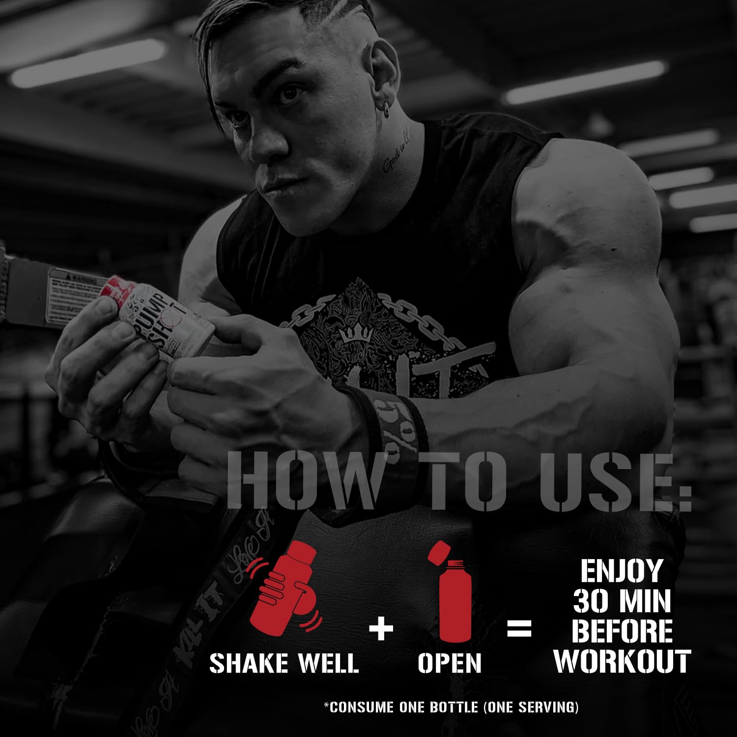 Nutrition facts and glycerol content on Pump Shot label