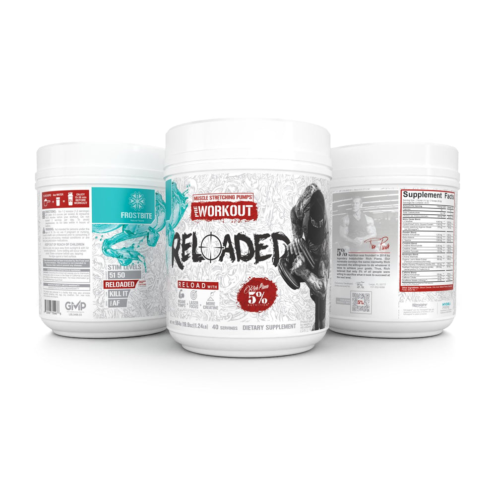 Athlete training scene using Rich Piana Reloaded pre-workout