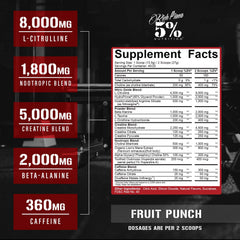 Close-up of caffeine blend and nootropic ingredients