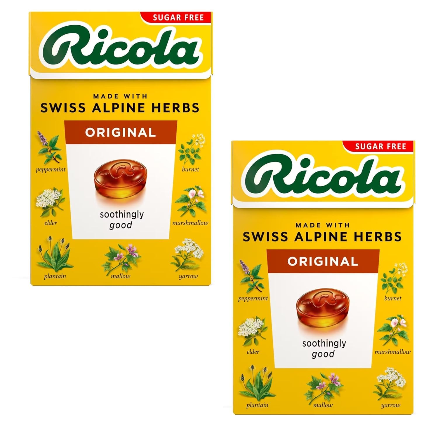 Swiss herb blend ingredients illustration for Ricola sugar-free drops