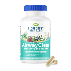 Bottle of Ridgecrest AirwayClear with label