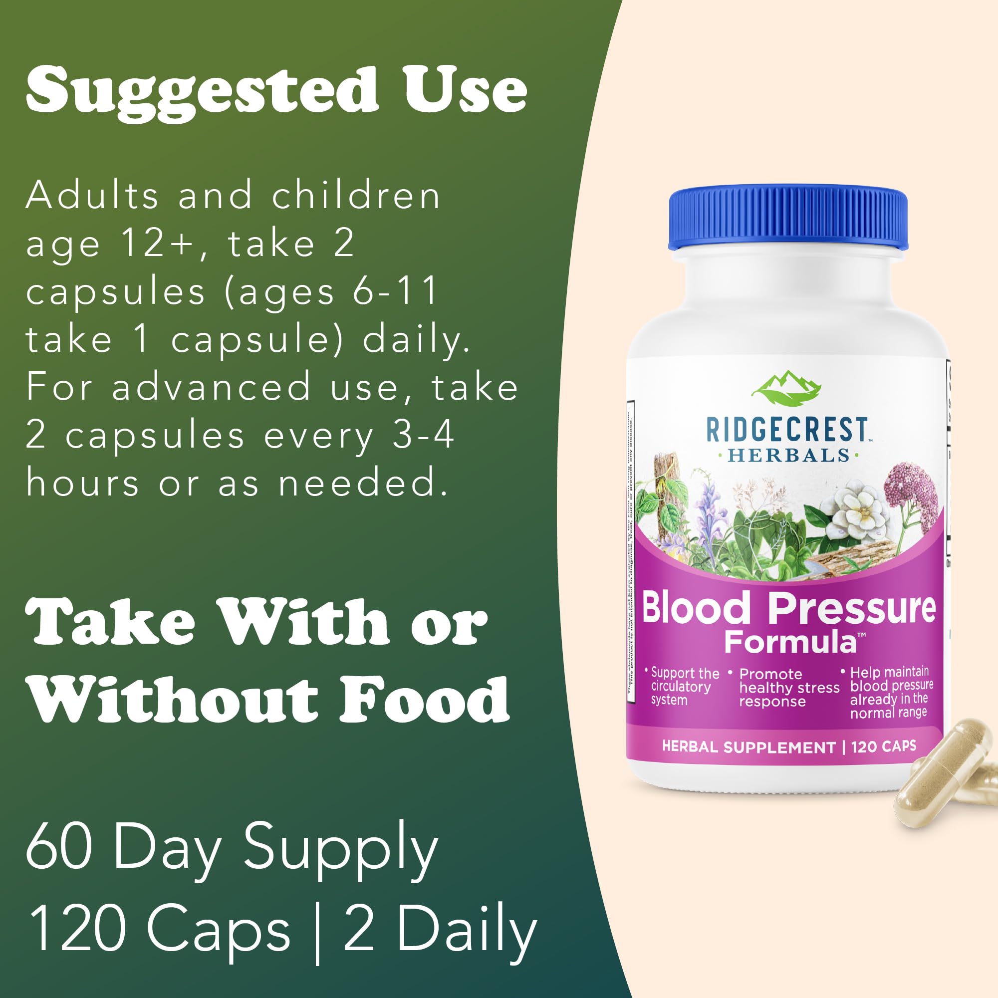 Capsules of RidgeCrest Blood Pressure Formula