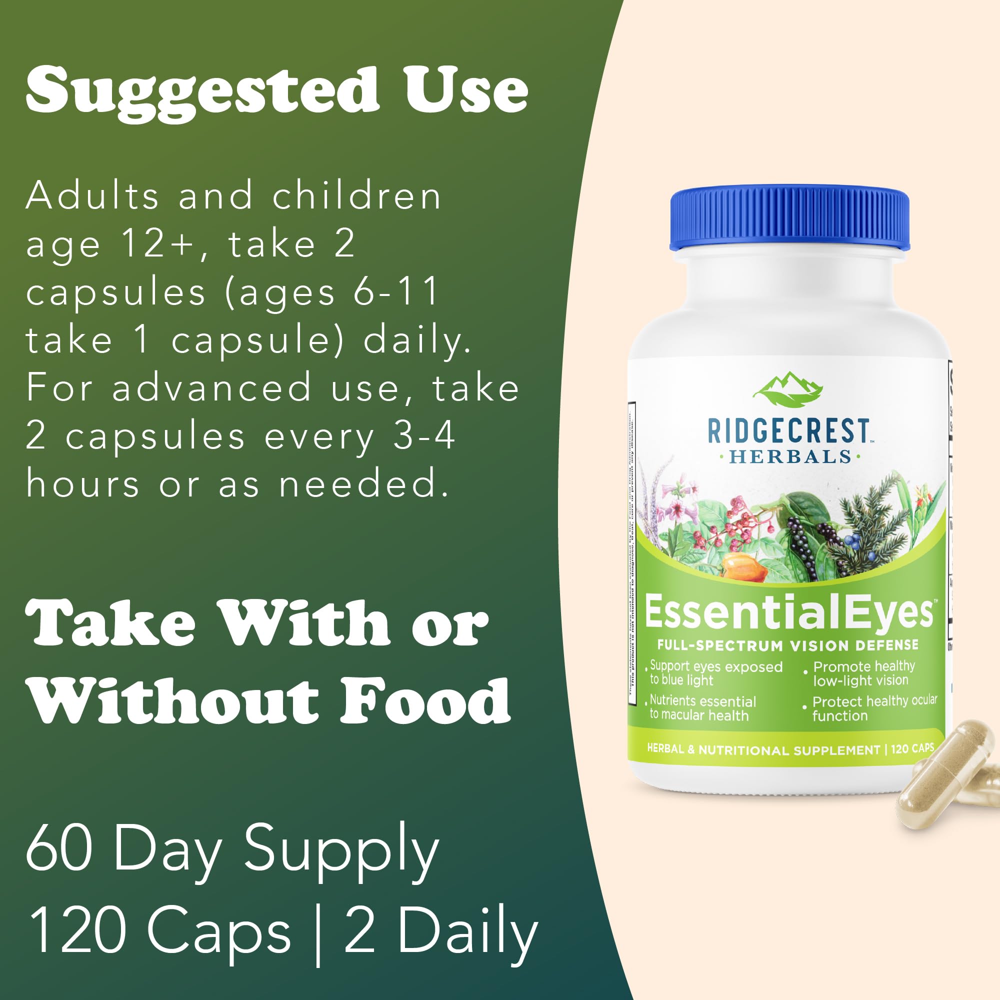 Supplement facts panel for EssentialEyes