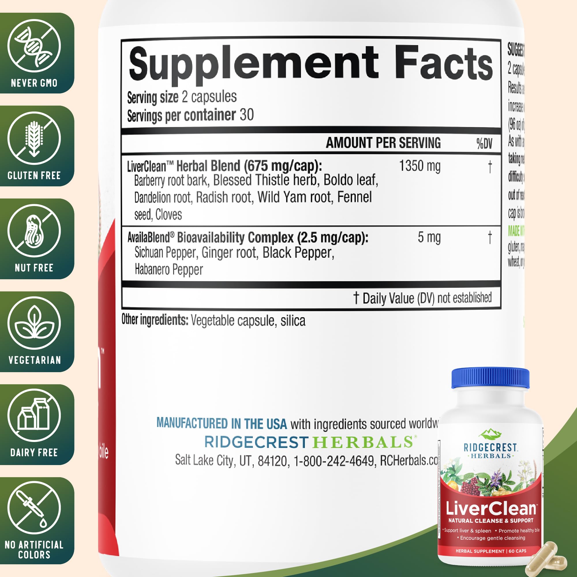 Dandelion root and leaves ingredient in LiverClean