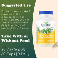 Key ThyroNourish ingredients such as Ashwagandha and kelp
